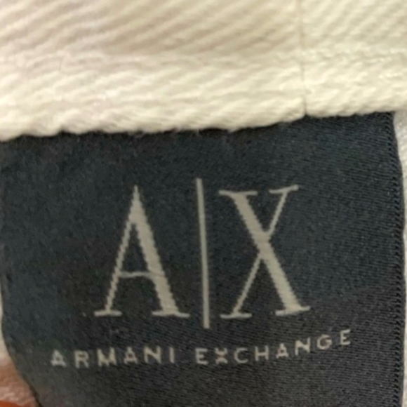 👖 Armani Exchange Designer White Jeans w/ Silver Wings - Picture 4 of 7